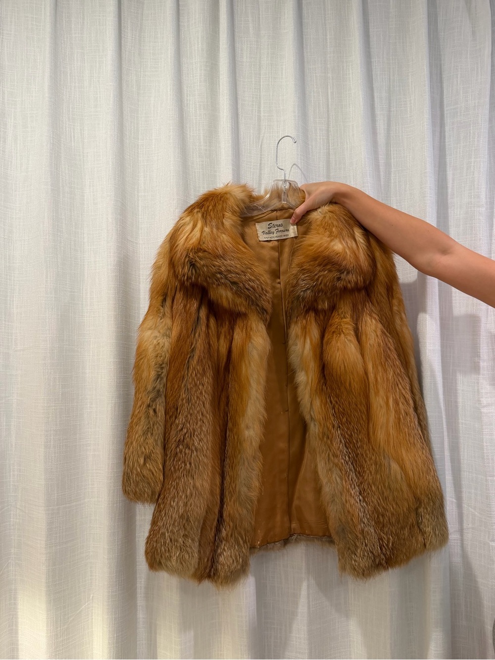 Vintage Red Fox Fur Coat -